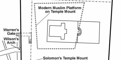 Kaart van Herodes de tempel