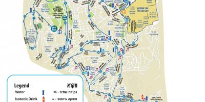 Kaart van Jeruzalem marathon
