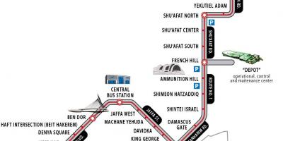 Jeruzalem treinstation kaart